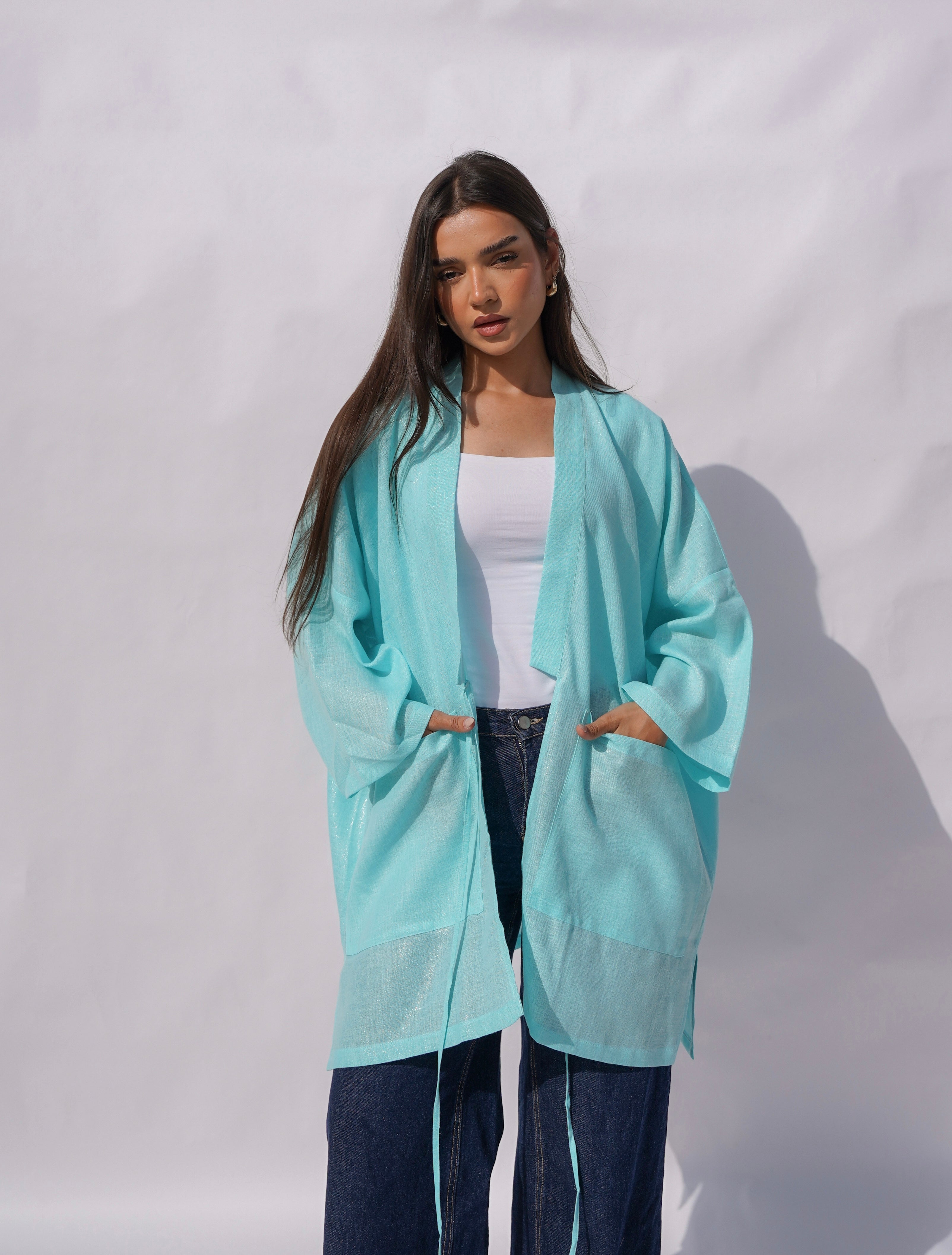 Mint Shimmery Cardigan