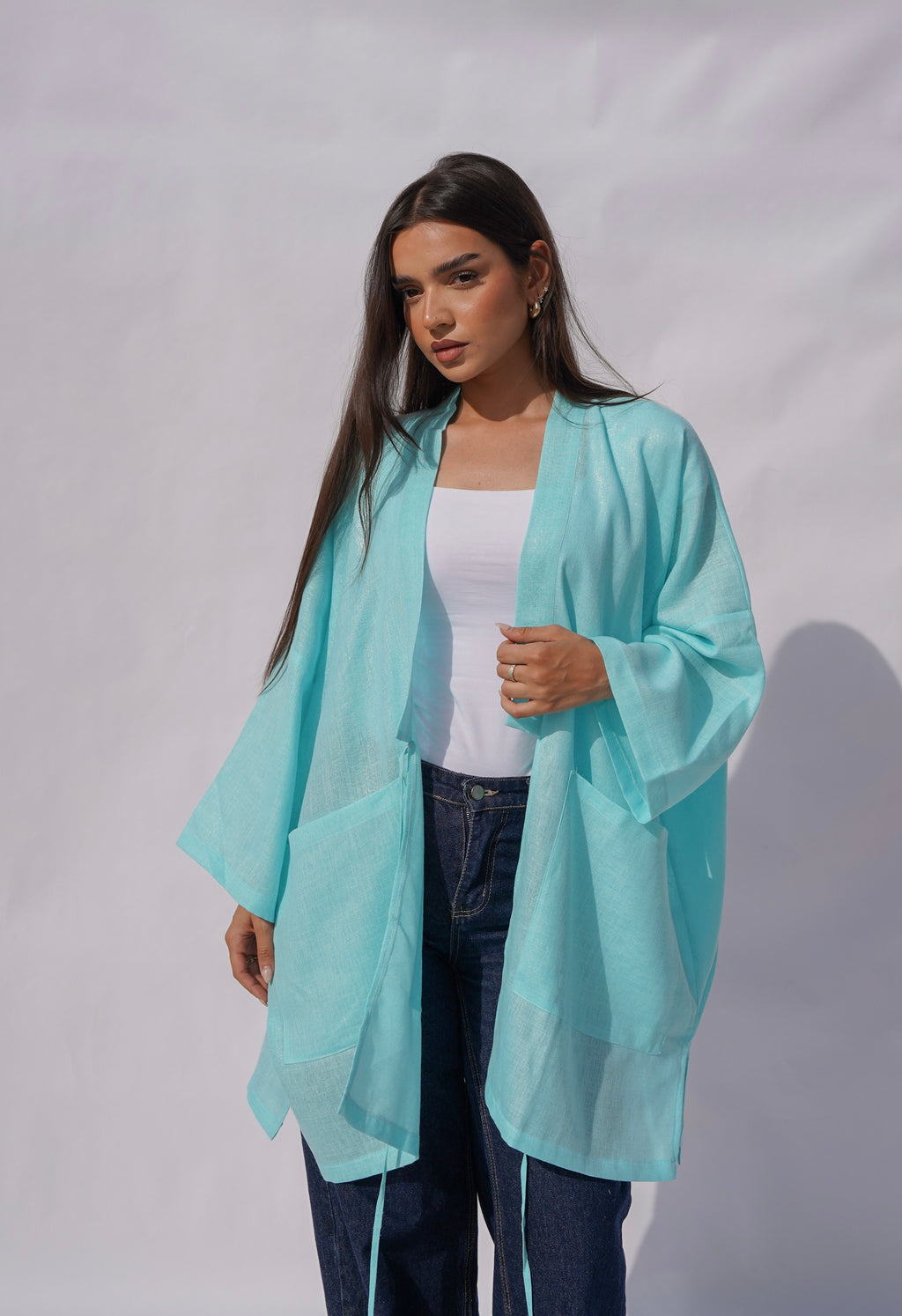 Mint Shimmery Cardigan