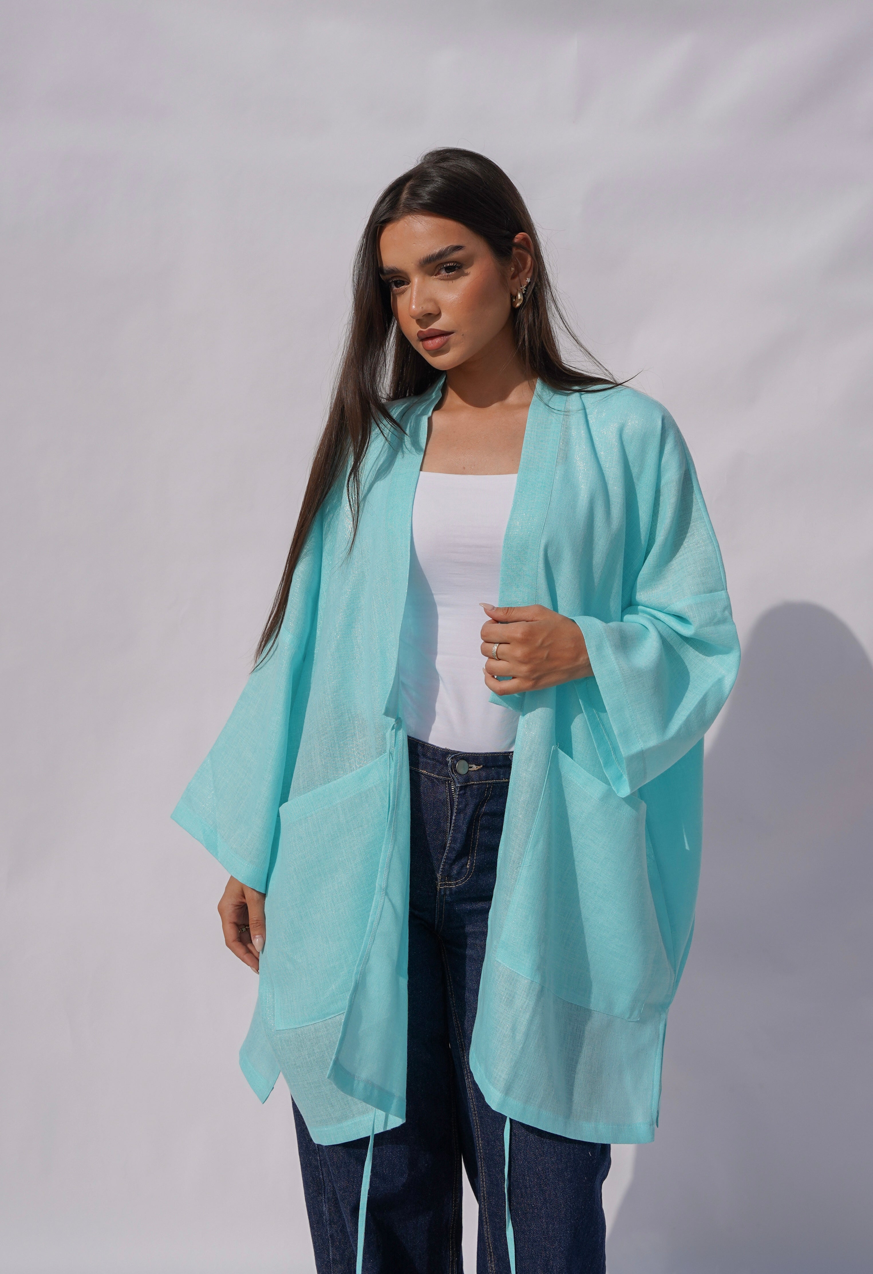 Mint Shimmery Cardigan