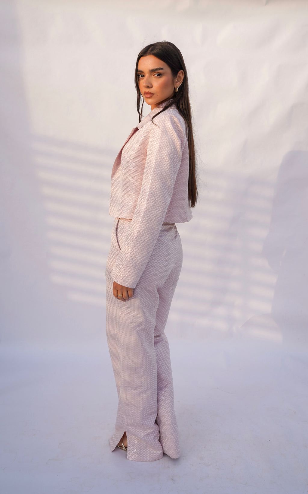 Blush Pink Pearl Blazer