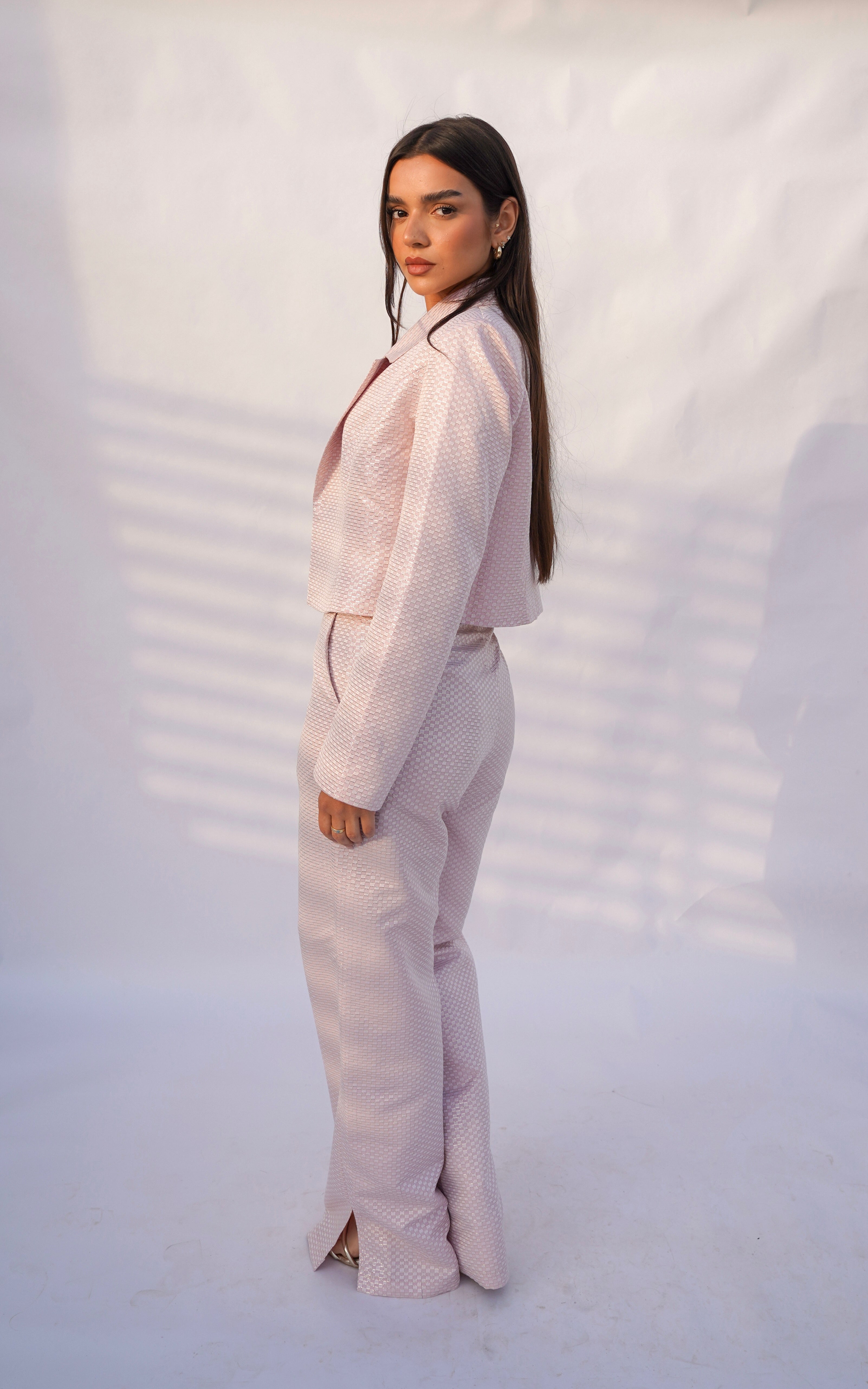 Blush Pink Pearl Blazer