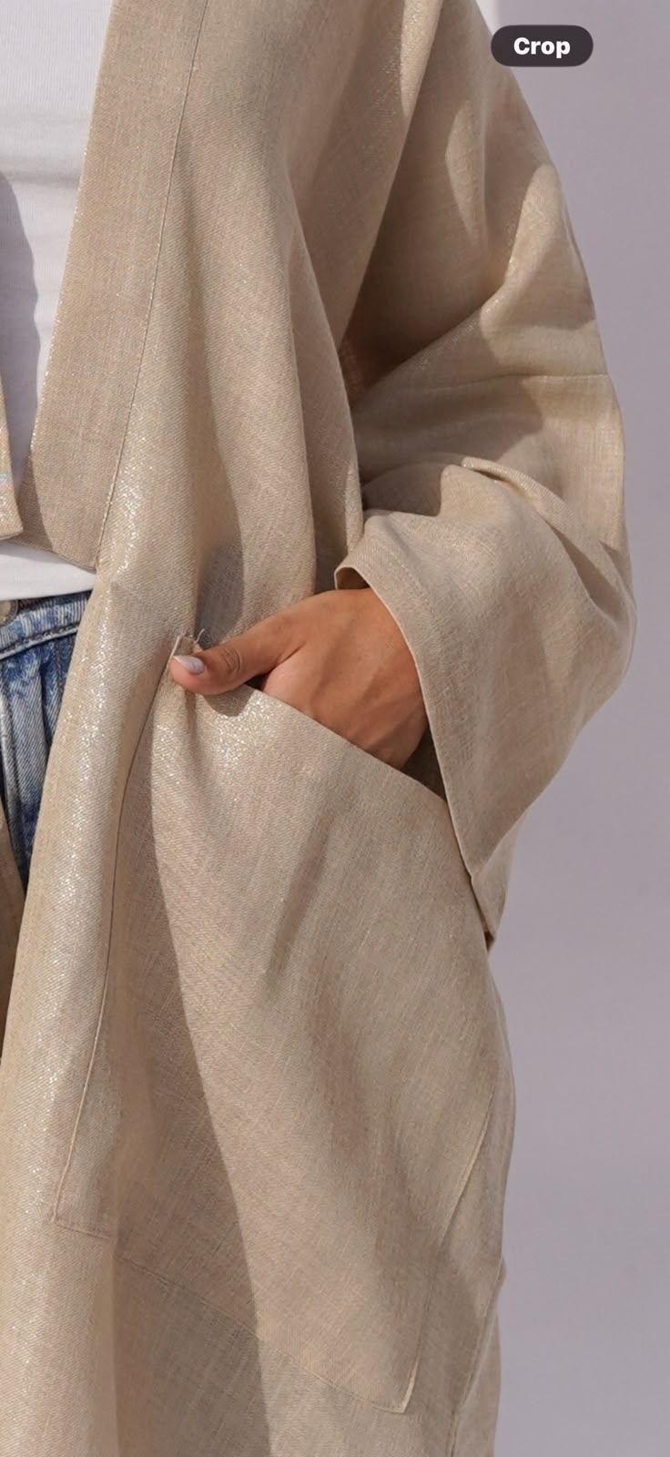 Beige Shimmery Cardigan