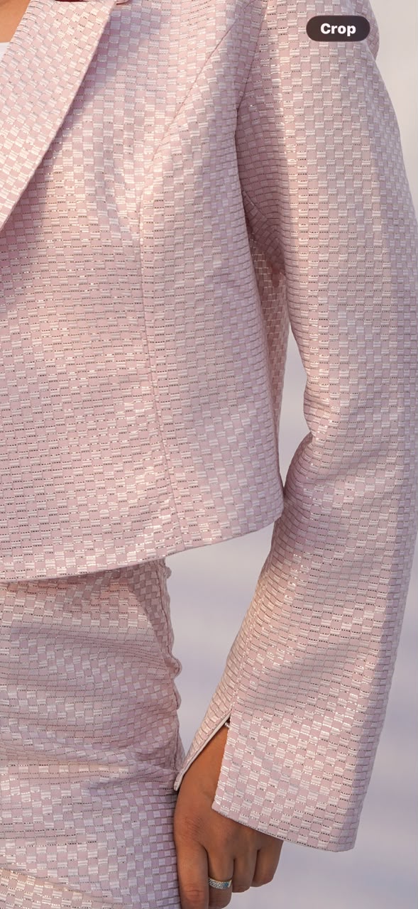 Blush Pink Pearl Blazer